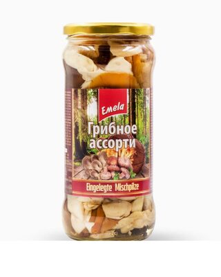 Грибное ассорти маринованное 660г