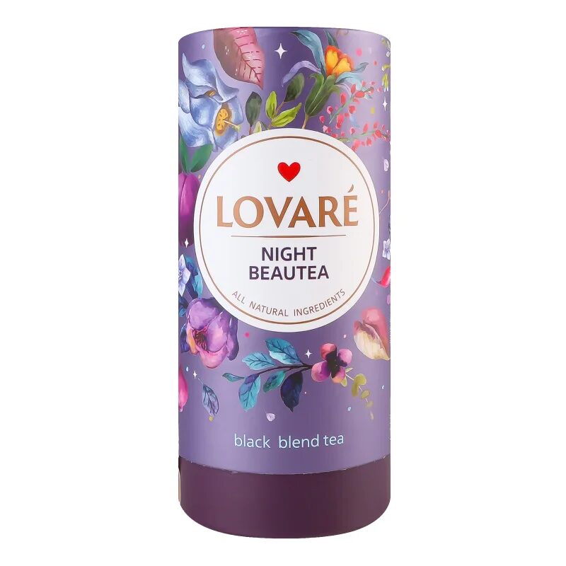 Black loose leaf tea with fruits and petals 80g