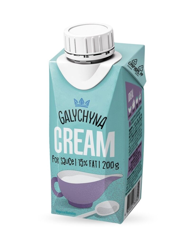 Ultra-pasteurised cream For sauce 15%