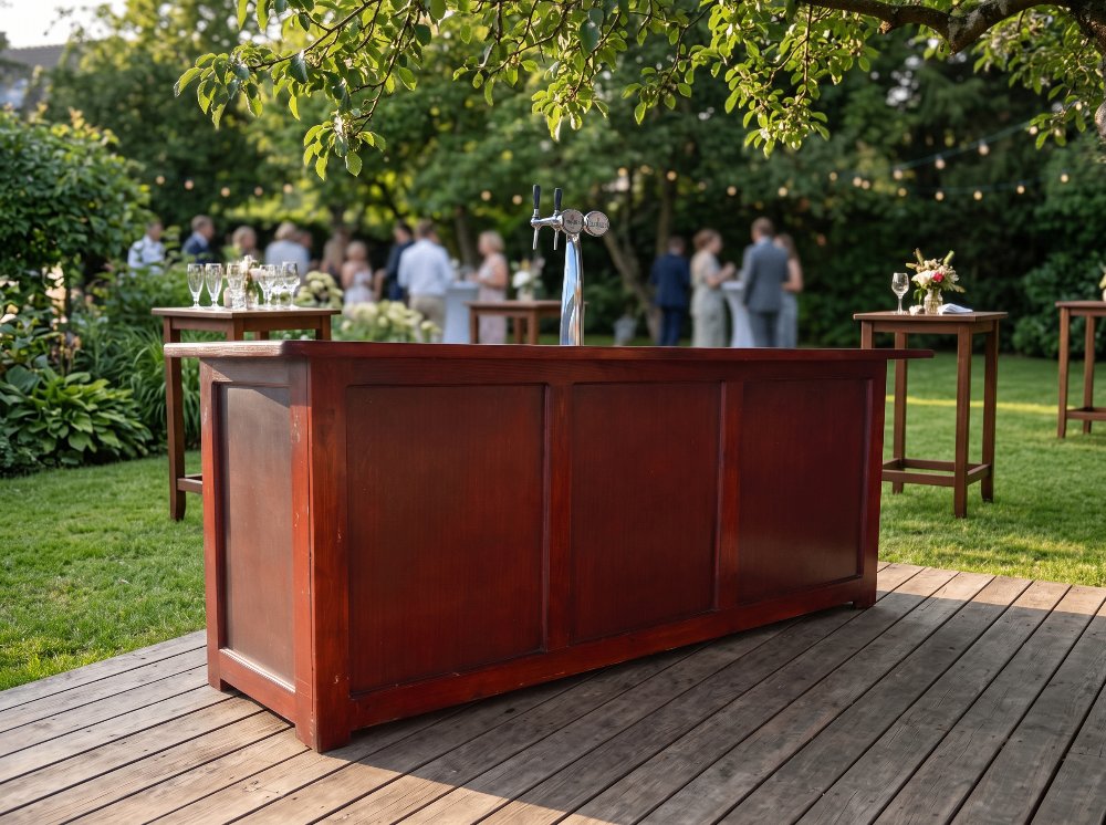 Bar met biertap (dubbele kraan) incl. houten ombouw