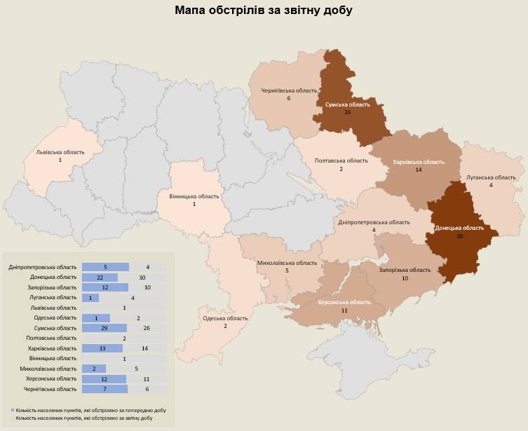 Протягом доби російські війська атакували 115 населених пунктів України