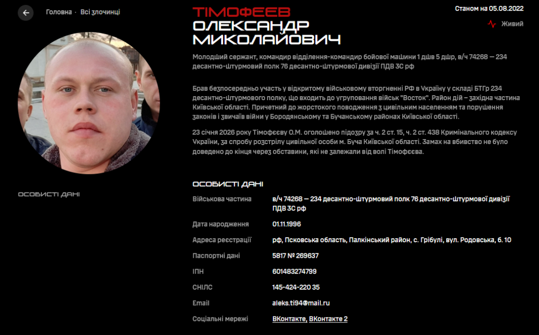 Псковського десантника підозрюють у спробі розстрілу цивільного в Бучі