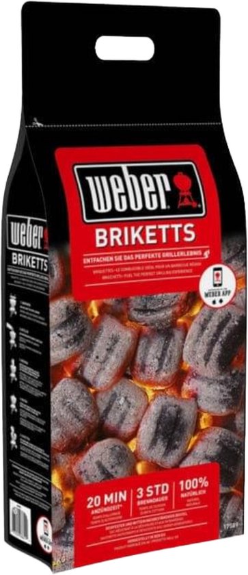 8 kg zak Weber barbecue briketten 17591