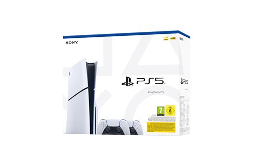 PS5 1TB Slim White Console met 2 DualSense Control