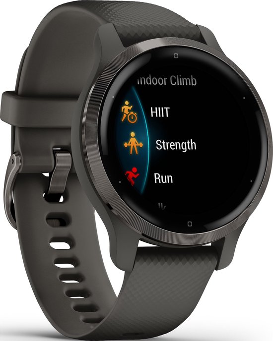 Smartwatch Garmin Venu 2S Grey Collection met donkergrijze band