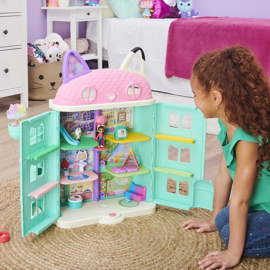 Gabby's Poppenhuis - Magische Poppenhuis - +60cm hoog - vanaf 3 jaar - inclusief Gabby en Pandy-speelfiguur met 8 meubeltjes en 3 accessoires