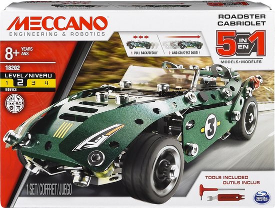 Meccano Roadster Cabriolet 5 modellen