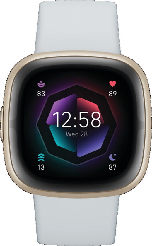 Smartwatch Fitbit  Sense 2 Blauw Wit Gouden