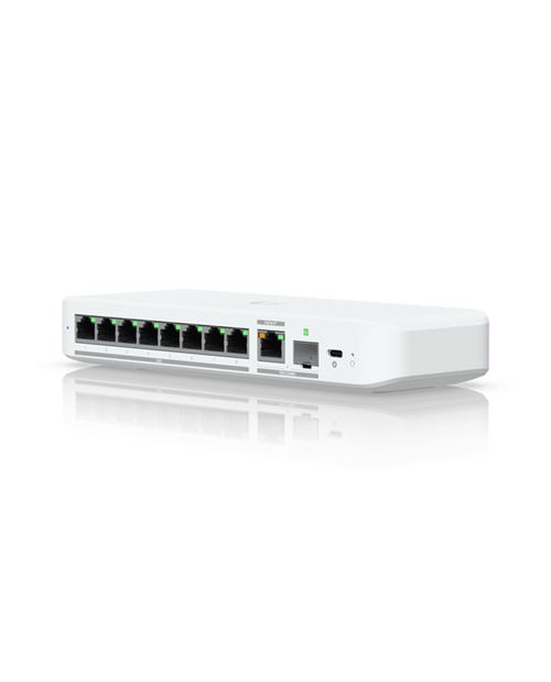 Ubiquiti UniFi Flex 2.5G - Switch - Beheerd - 8 x 2.5GBase-T + 1 x 10Gb Ethernet + 1 x 10Gb Ethernet SFP+ - desktop