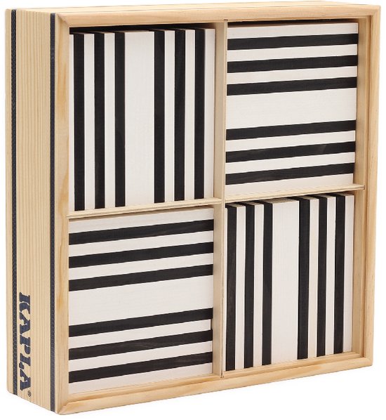 Kapla Houten plankjes set zwart en wit 100 st KAPL172127