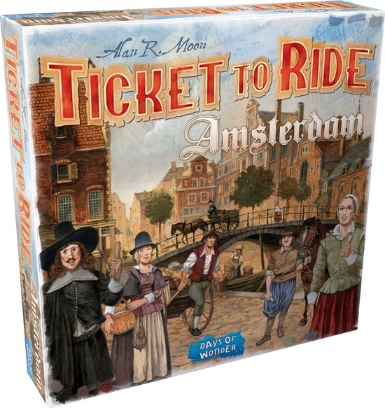 Ticket to Ride Amsterdam – Nederlandstalig Bordspel voor 2 tot 4 spelers - Snel strategisch spel vanaf 8 jaar - Speel in 17e-eeuws Amsterdam