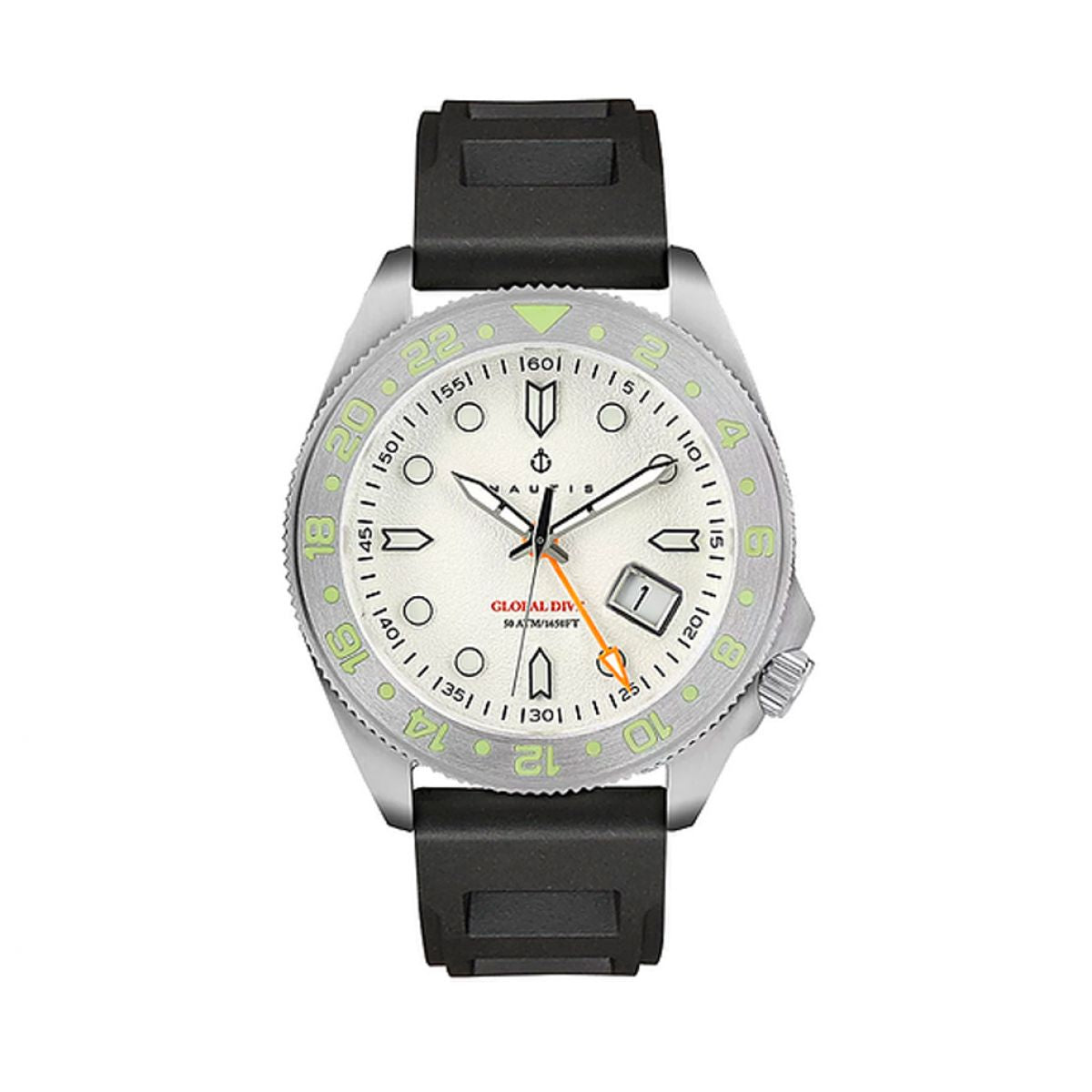 Nautis Global Dive 18093R-E Heren Horloge 44mm 50 ATM