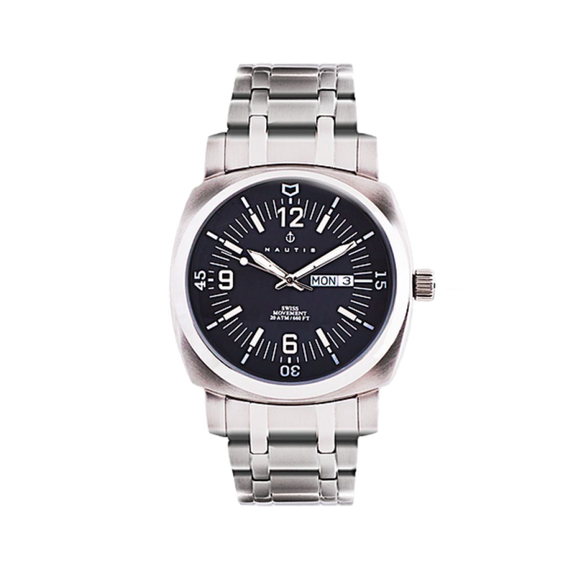 Nautis Stealth GL2087-B Heren Horloge 45mm 20 ATM