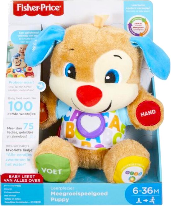 Fisher-Price interactieve knuffel Smart Stages meegroeispeelgoed Puppy