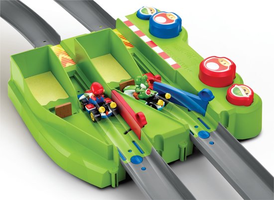 Speelset Hot Wheels Deluxe Mario Kart gemotoriseerd circuit grijs