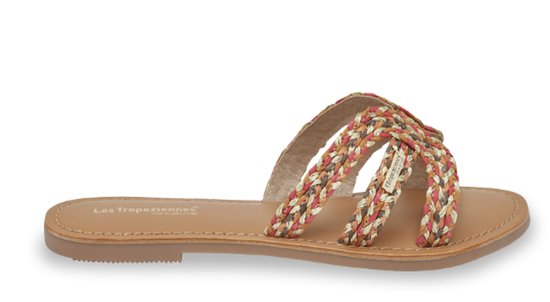 Les Tropeziennes Dames Slipper Chamia Kaki/multi | Maat: 38