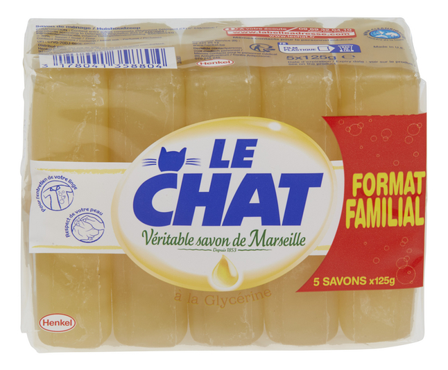 le chat zeep blok glycerine 5x125g