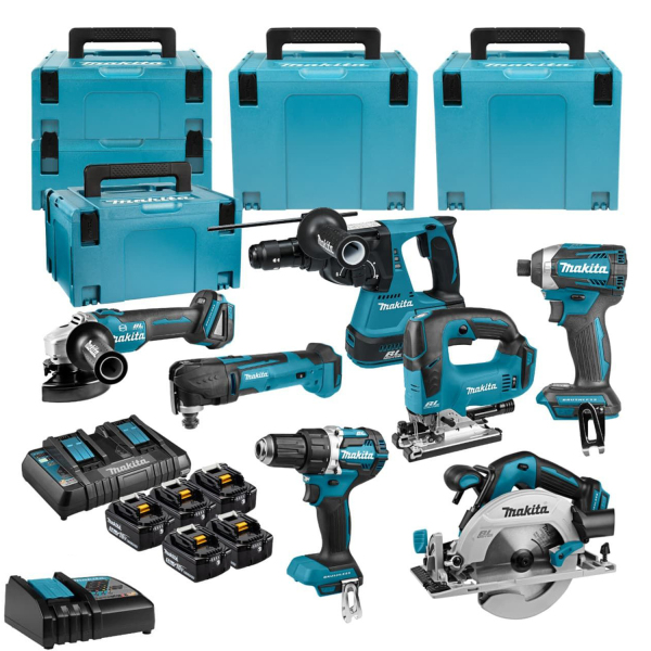 Makita DLX7014PTJ Combiset 7-delig - 5x 18V 5