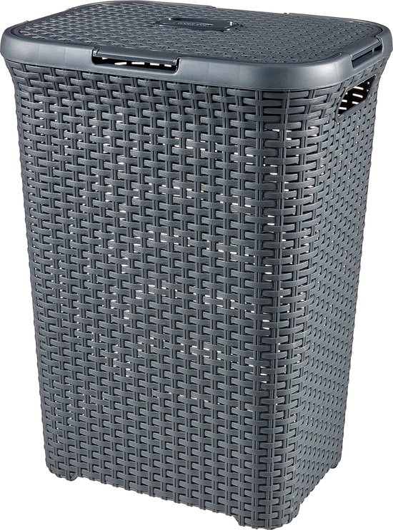 Curver Style wasmand 60L - antraciet - 45x34x61