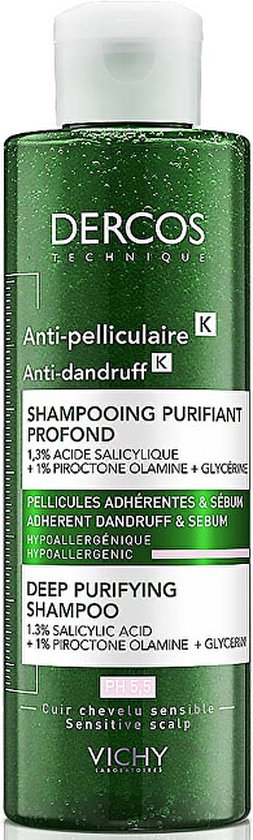 Vichy Dercos Diep Zuiverende Anti-Roos Shampoo K 250ml