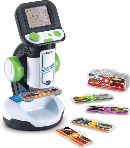 VTech Mijn Interactieve Video Microscoop voor Kinderen - Educatief & Interactief Speelgoed - Maak Kennis met de Microscopisch Kleine Wereld - Cadeau - Vanaf 7 Jaar