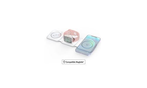 BIGBEN Connected Force Power - Draadloos oplaadstation - 15 Watt - Fast Charge (MagSafe) - wit - voor Apple AirPods; AirPods Pro; iPhone 12