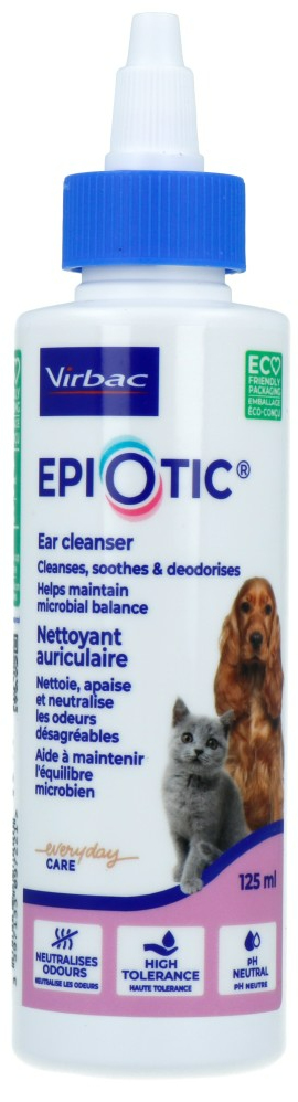 2x 125ml Virbac Epiotic Oorreiniger voor katten en honden