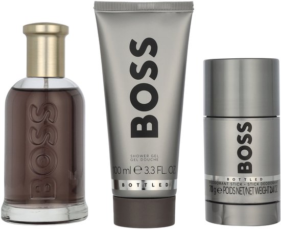 Hugo Boss Bottled Eau de Parfum cadeauset 275 ml (parfum 100 ml + body wash 100 ml + anti-transpirant 75 ml)