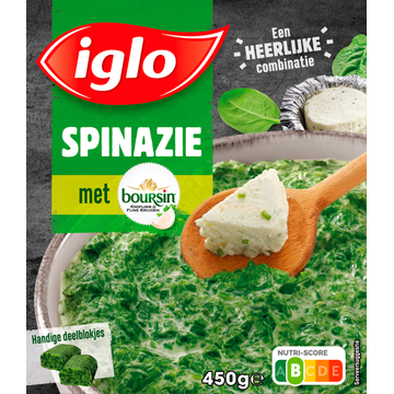 Iglo Fijngehakte spinazie met boursin  reserveren 