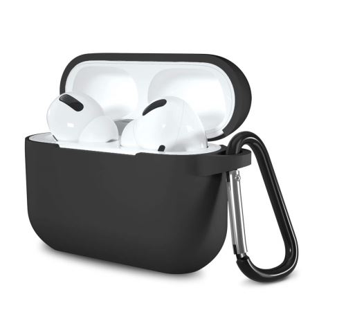 AirPods Pro Case Zwart siliconen hoesje compatibel met Apple Airpods Pro - Anti-kras