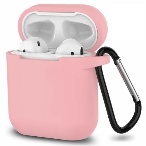 AirPods Case Roze siliconen hoesje compatibel met Apple Airpods 1 & 2 - Anti-kras