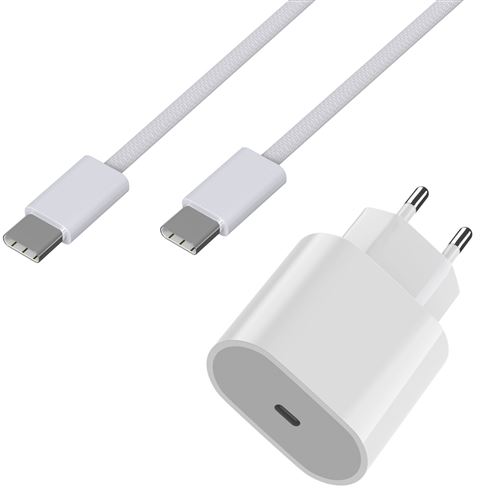 20W snellader + 2 meter USB-C USB-C kabel voor Airpods 4 / Airpods Pro 2 / Airpods Max (2024) Phonillico®