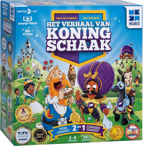 Megableu Het Verhaal van Koning Schaak - Educatief Bordspel voor Kinderen - Leer Schaken op een Leuke Manier - Schaakspel Vanaf 3 Jaar - Winnaar Speelgoed van het Jaar 2022