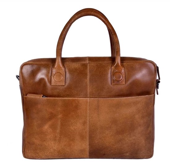 DSTRCT Fletcher Street Leren Laptoptas - 15,6 inch - Cognac