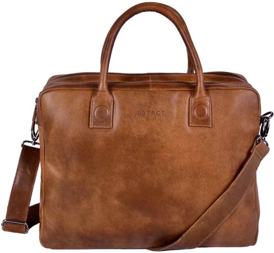 DSTRCT Fletcher Street Leren Laptoptas - 15,6 inch - Cognac