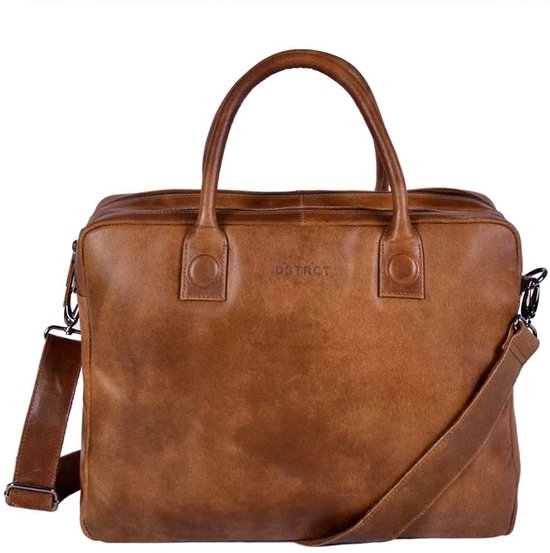 DSTRCT Fletcher Street Leren Laptoptas - 15,6 inch - Cognac