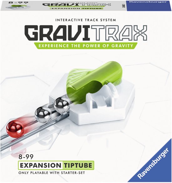 GraviTrax Tip Tube Uitbreiding - Knikkerbaan actieblokje - Met rails