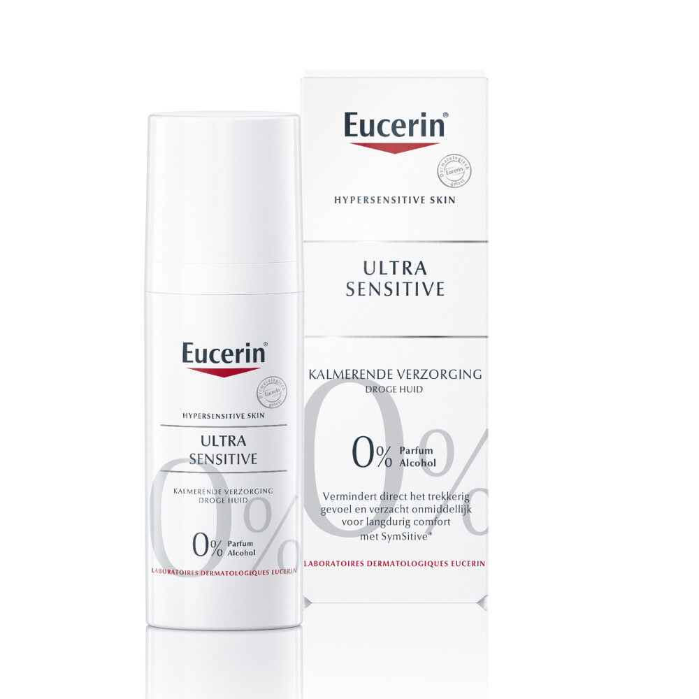 Eucerin UltraSENSITIVE Kalmerende Dagcreme - Crème Droge Huid - Rosacea Crème - 50ml