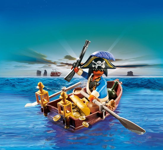 EASTER - PIRAAT MET ROEIBOOT / PIRATE AVEC BARQUE ET TRÉSOR