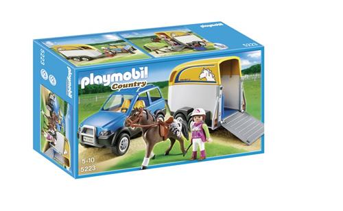VOERTUIG MET PAARDENTRAILER/VOITURE AVEC REMORQUE ET CHEVAL