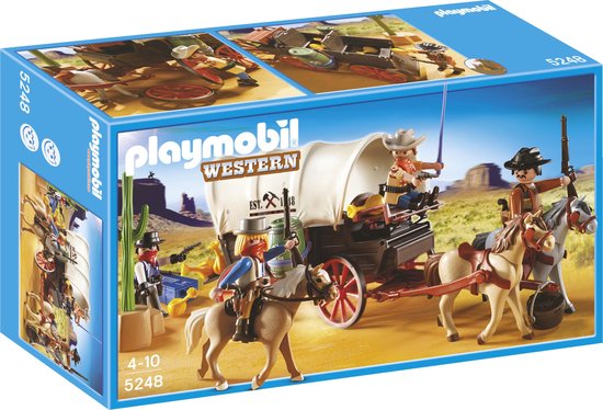 TRANSPORT D'OR AVEC COW-BOYS ET BANDITS