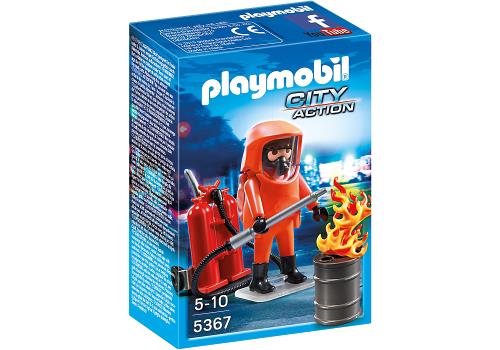 BRANDWEERMAN MET GASPAK / POMPIER AVEC COMBINAISON DE FEU