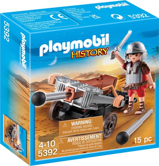 Geschiedenis Playmobil 5392 Romeinse legioensoldaat met Ballista