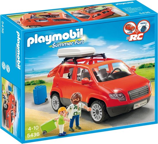 GEZINSWAGEN MET DAKKOFFER / VOITURE AVEC COFFRE DE TOIT