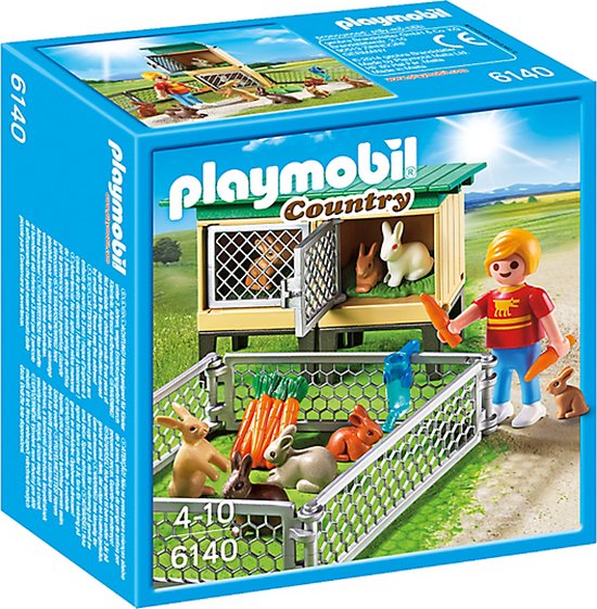 Playmobil Land 6140 Kind met konijnenhok en hok