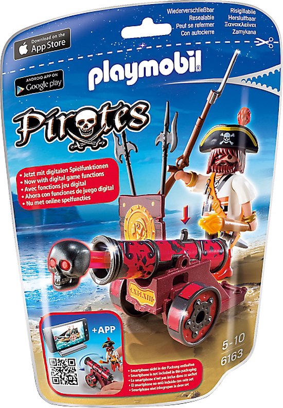 Playmobil Pirates 6163 Pirate avec canon rouge