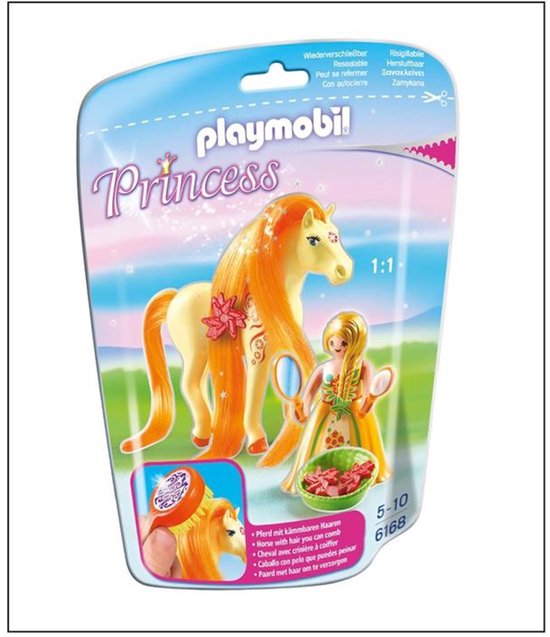 Playmobil Princess 6168 Princesse Mimosa avec cheval à coiffer