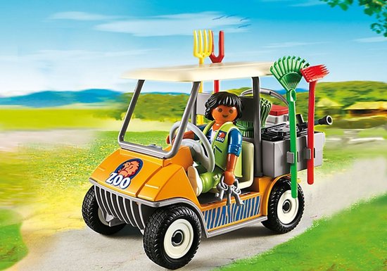 Playmobil Dierenverzorger met materiaal  - 6636