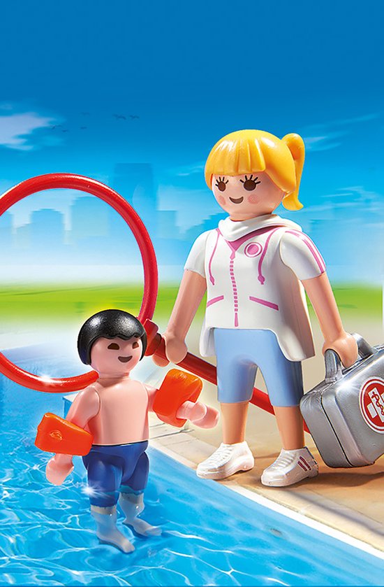 Playmobil Summer Fun 6677 Maître nageuse avec enfant