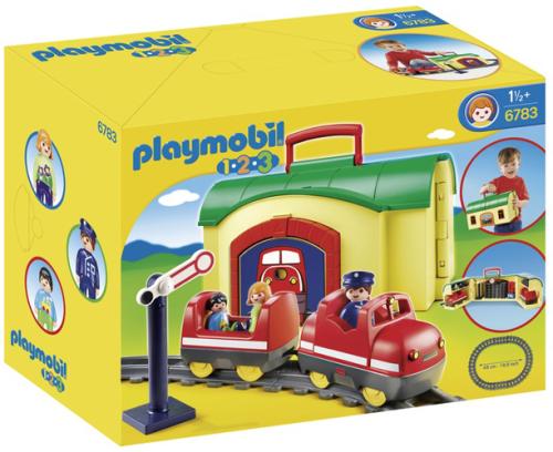 PLAYMOBIL 1.2.3. TREINSTATION / GARE TRANSPORTABLE